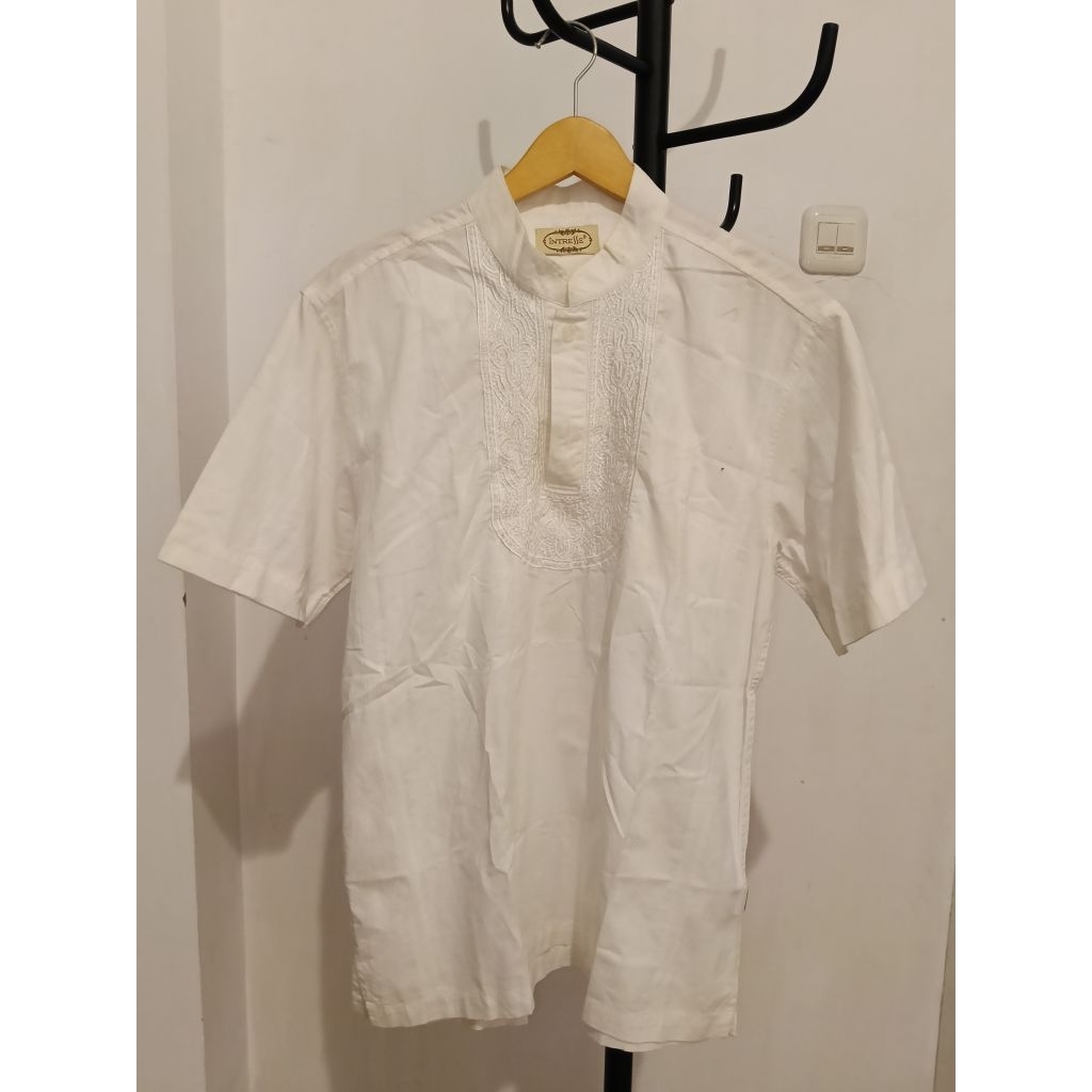 preloved second baju Koko muslim pria laki laki warna putih