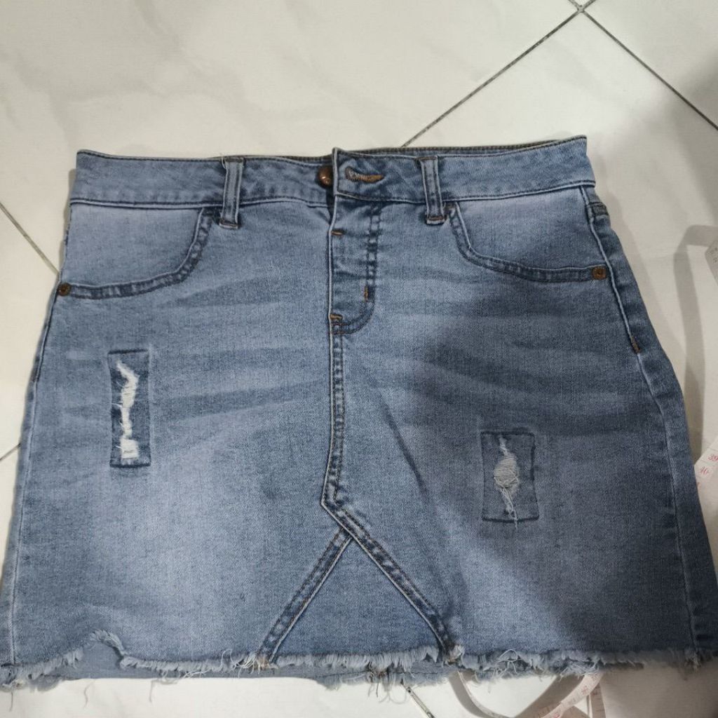 rok jeans anak cewe cewek perempuan wanita prelove bekas