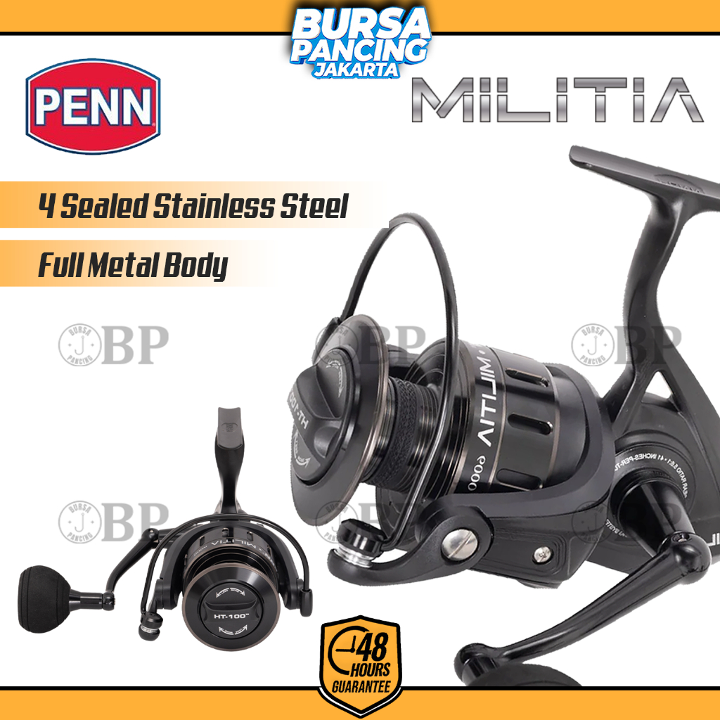 PENN Reel Pancing MILITIA 4000 - 8000 Original Spinning Reel Full Metal HT-100 Drag System