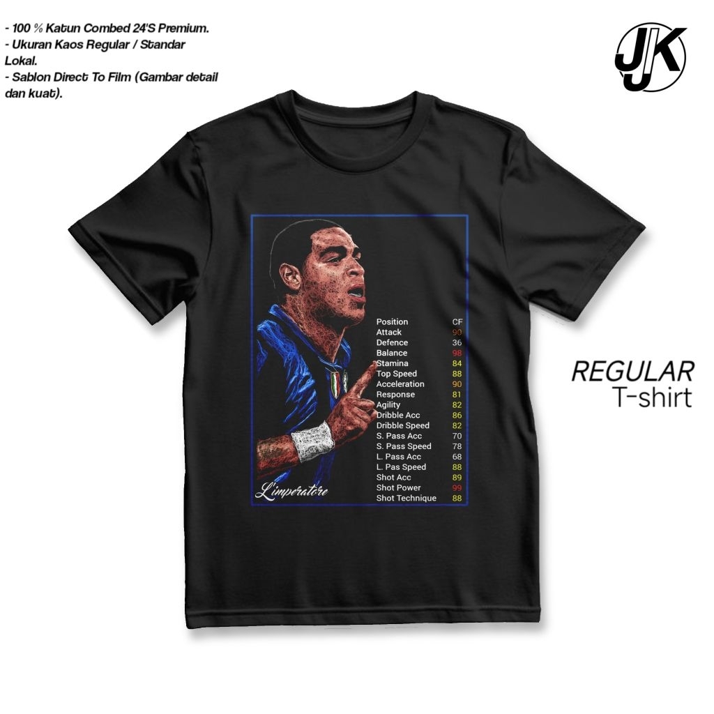 Kaos Distro Bola ADRIANO Inter Milan Legend Scribble Art Seni Coretan Custom
