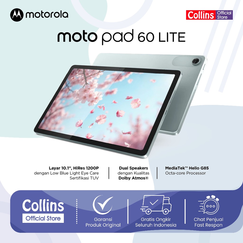 Motopad 60 Lite - 4GB/128GB - Helio G85 - 10.1 inch - 400nits - Dolby Atmos - 5100mAh - Bonus Clear 