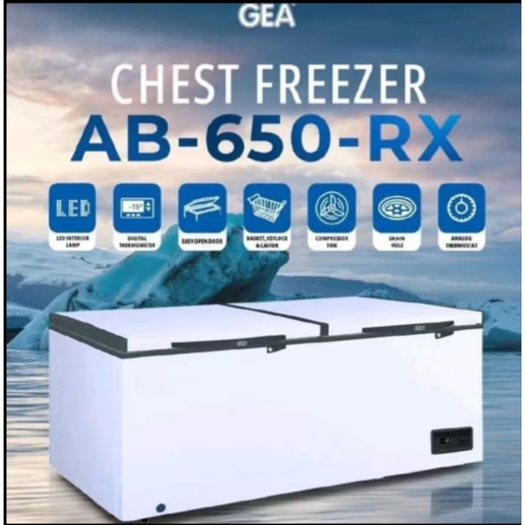 GEA AB-650-RX / AB650RX Chest Freezer 600 Liter 400 Watt Dual Chiller - Freezer Mode