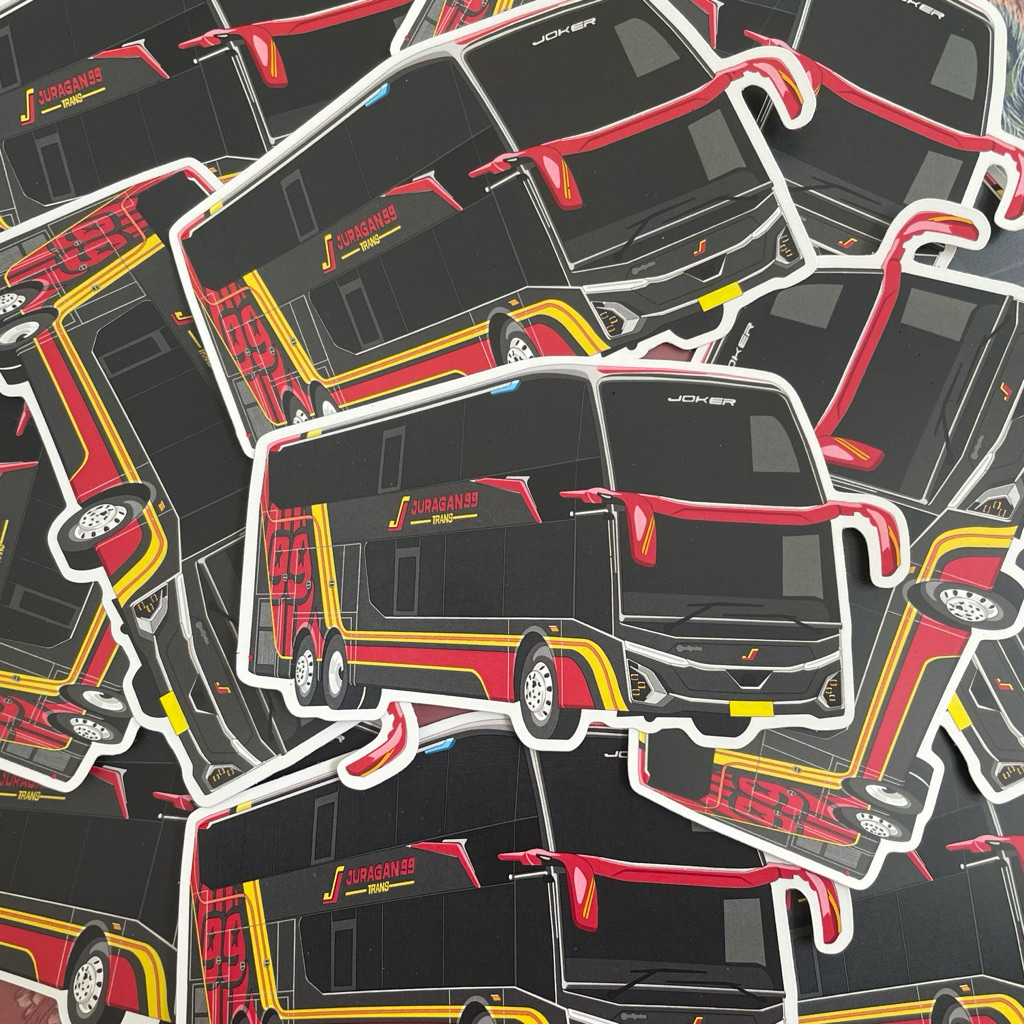 Stiker bus Juragan 99 Joker bismania