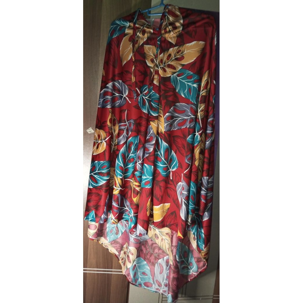 Mukena Remaja Motif Daun Merah Aesthetic  | Adem & Cantik | Fit Remaja
