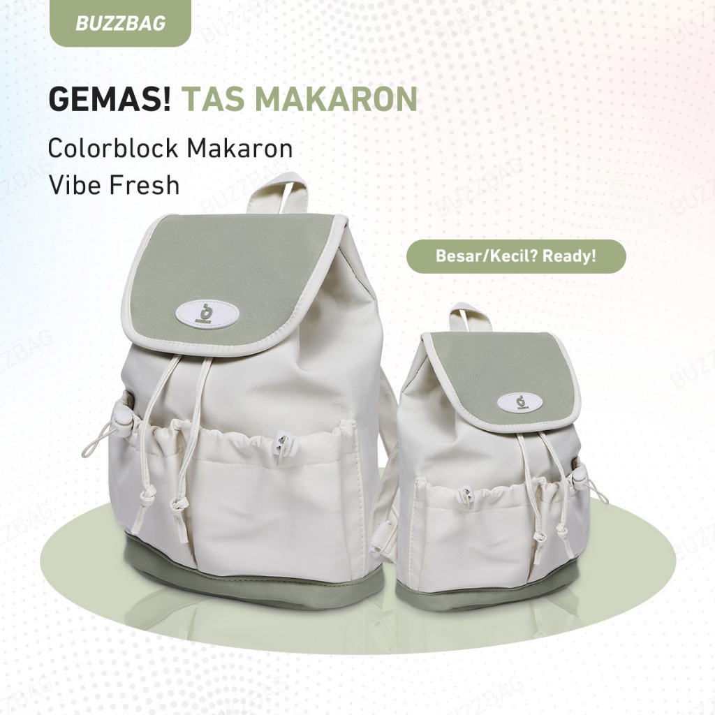 BUZZBAG - Tas ransel sekolah korea tas aesthetic korean style sekolah tas sekolah tas laptop