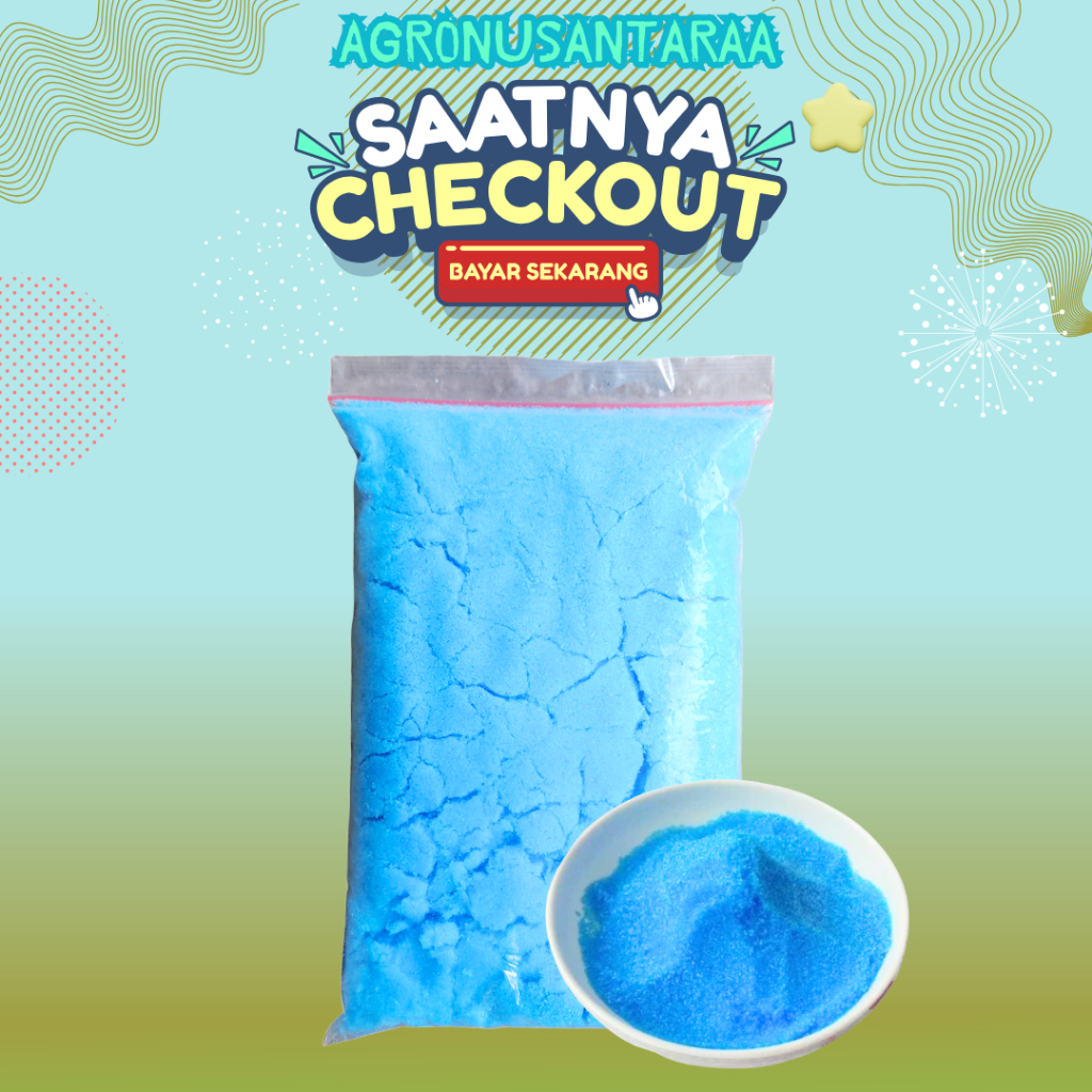 COPPER SULFAT /  TERUSI ANTI LUMUT 1 KG - Penjernih Air, Kolam Renang, Tembaga Sulfat untuk Sapi PMK