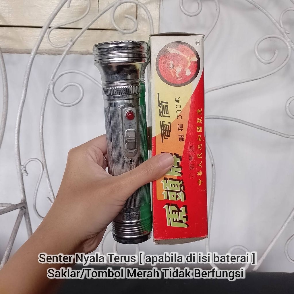 [ KONDISI NYALA TERUS/SAKLAR TIDAK BERFUNGSI ] BONUS 2 BOHLAM SENTER SENTOLOP JADUL TIGER HEAD 300FT