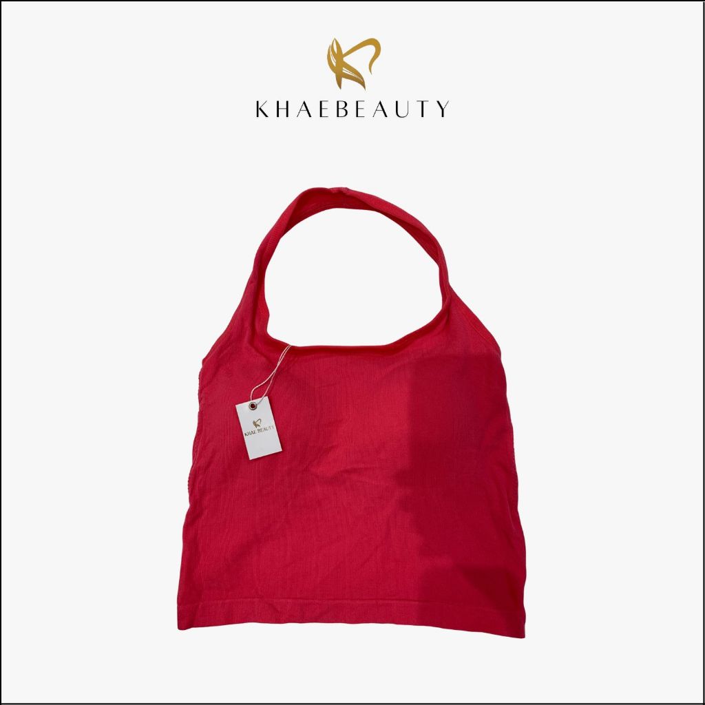 KHAEBEAUTY Tanktop Wanita Sexy Tank Top U-Neck Halter Necktie Tanpa Kawat With Cup BR186