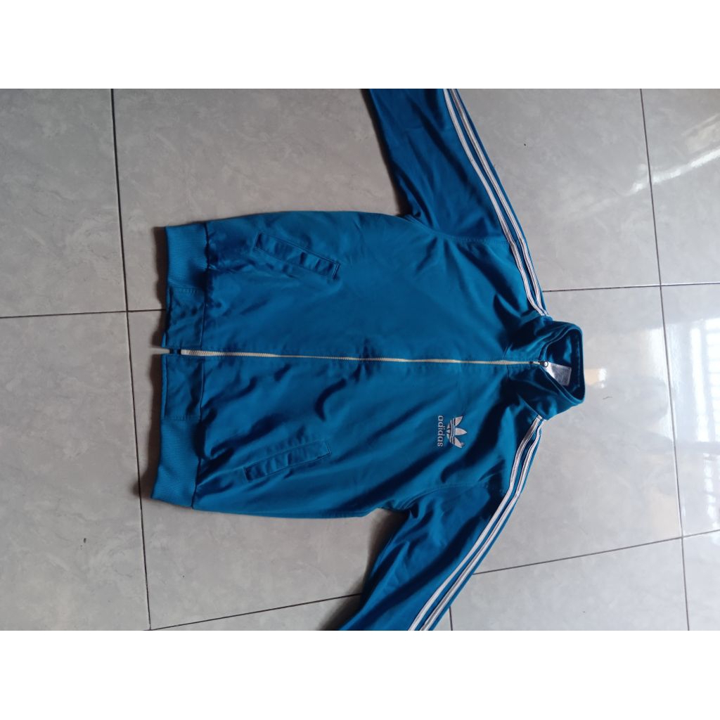 jaket tracktop biru polos