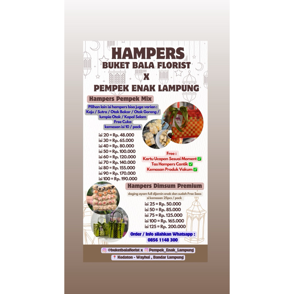 HAMPERS LAMPUNG // kado lampung #bingkisanlampung #pempeklampung
