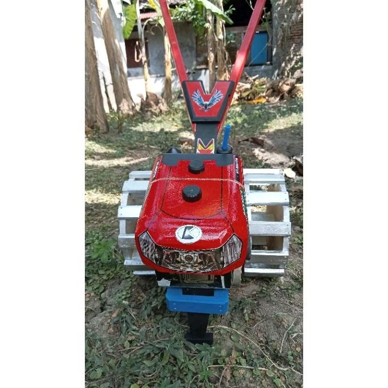 Miniatur Traktor Kayu Bajak Sawah – Mainan Edukatif Anak Montessori