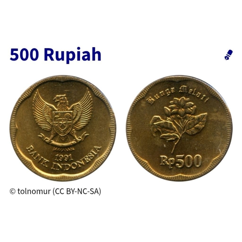 koin 500 melati 1991/1992