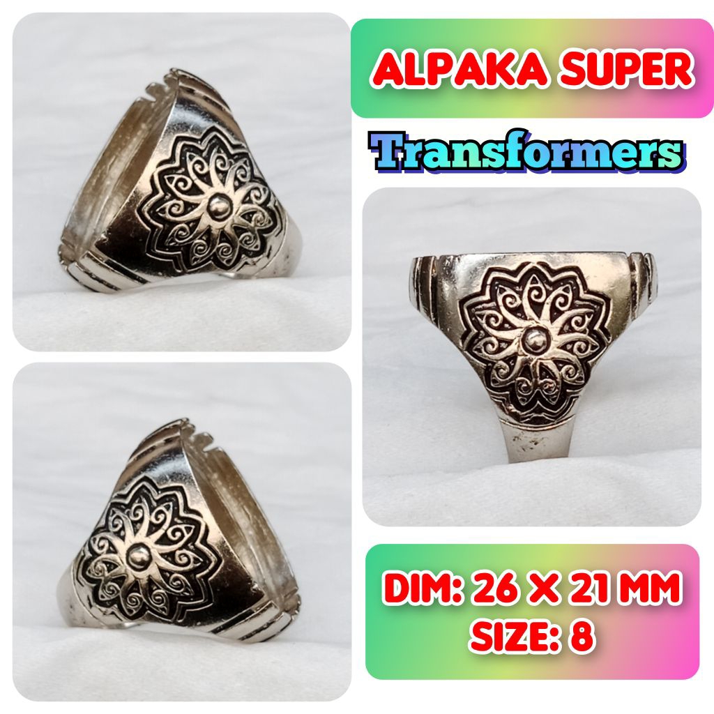 emban batu akik dan permata alpaka super ukir Bali Navajo.22