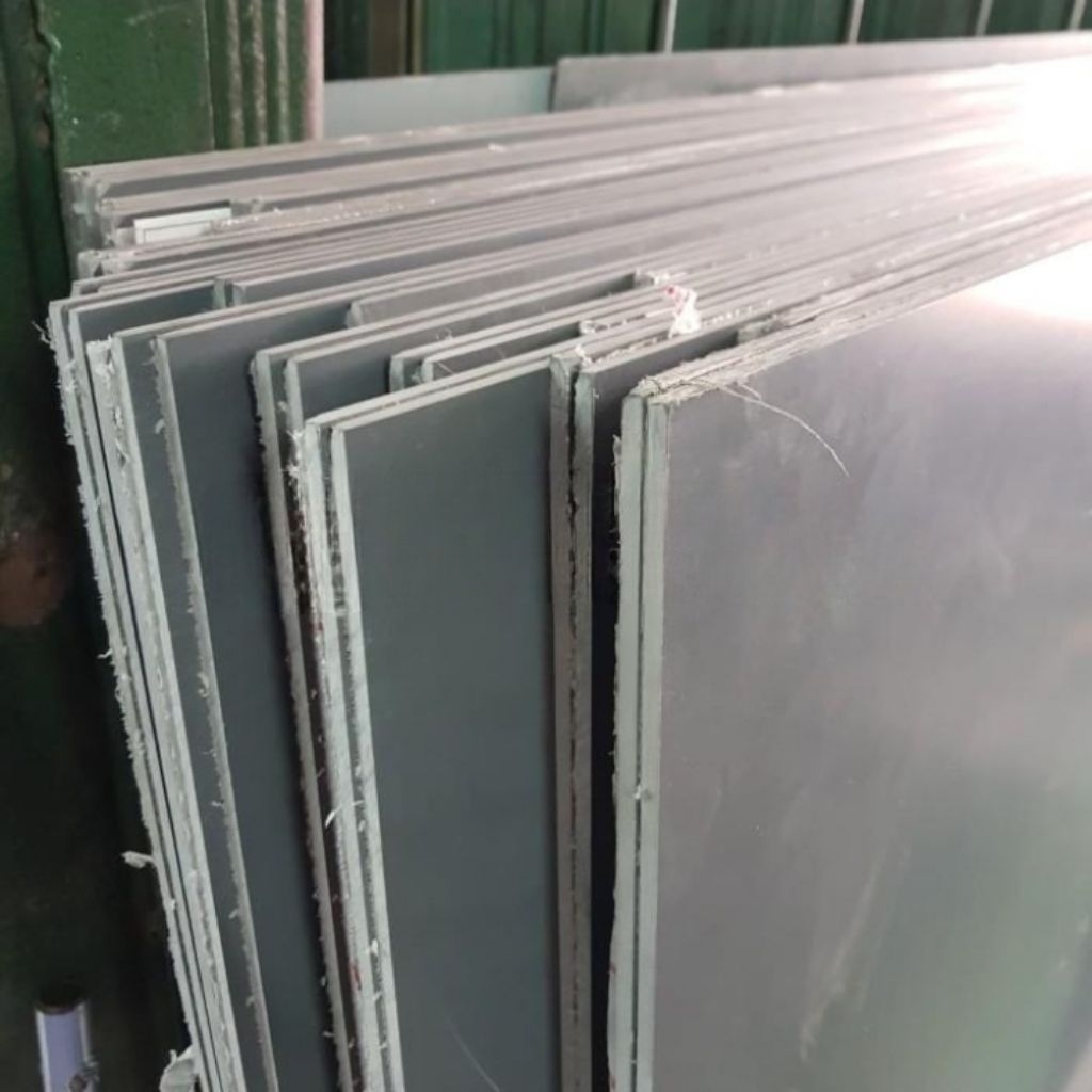 PVC Sheet Grey / PVC Lembaran Abu Abu 5mm x 45cm x 65cm