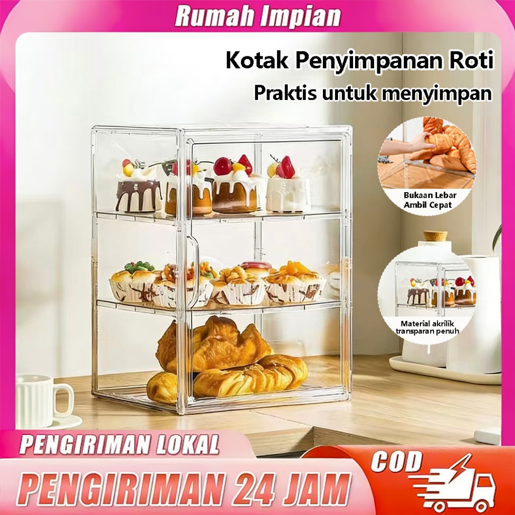 Rumah Impian . Etalase Kue Etalase Roti Akrilik Kotak Kue Akrilik Etalase 3 Susun Tempat Display Jua