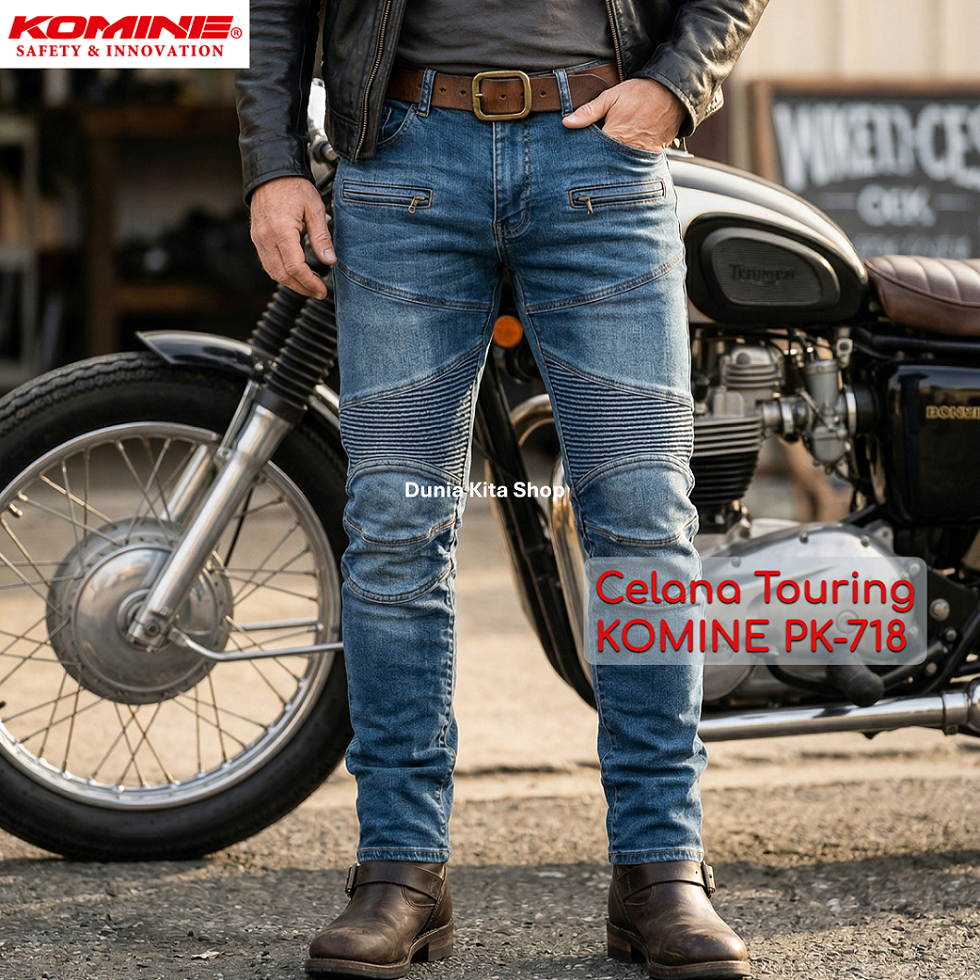 Celana Touring Komine PK 718 Superfit Jeans