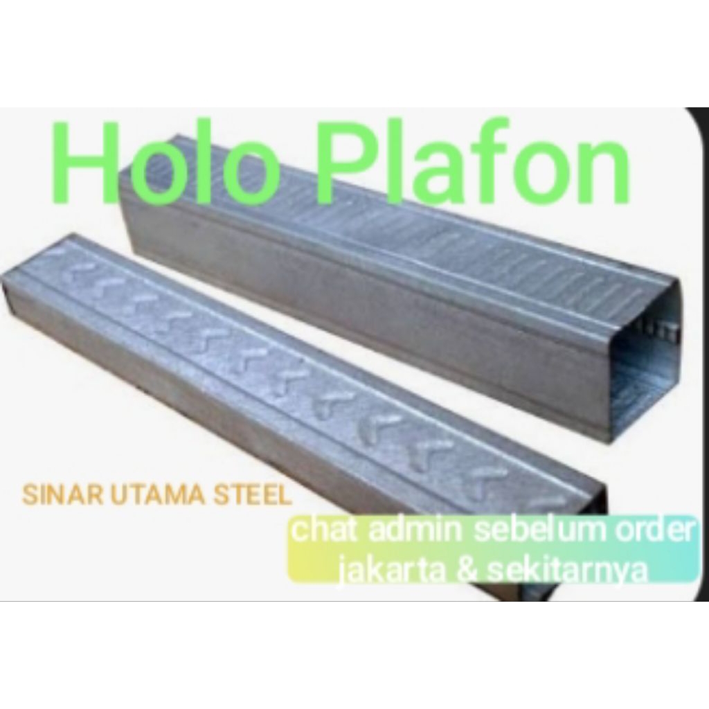 Hollow plafon 2 x 4 0,35mm Galvalum / Gypsum Hollo plavon 4  x 4 Galvalum /Baja ringan Hollow Galval