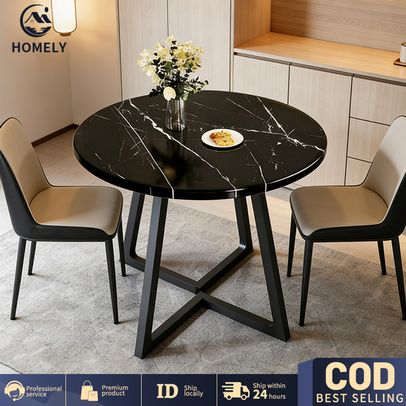 COD Meja Ruang Tamu Marmer Meja Minimalis Tamu Meja Bundar Mewah Meja Makan Untuk Apartemen Kecil Me