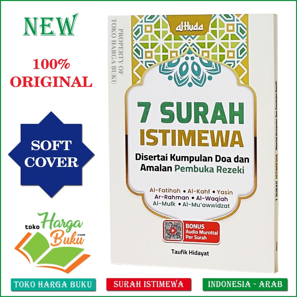 Foto Buku 7 Surah Istimewa Disertai Bonus Audio serta Kumpulan Doa & Amalan Pembuka Rezeki GIP Gema Insani Press