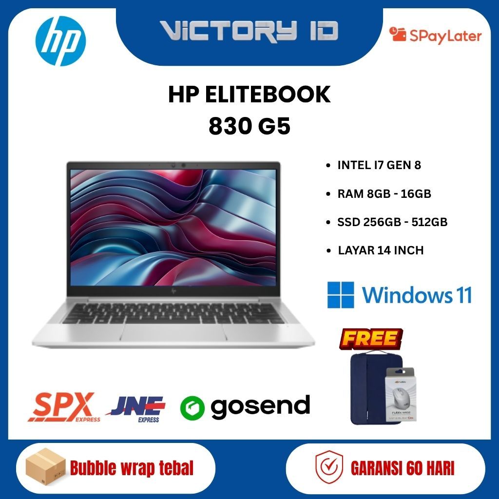 HP ELITEBOOK 830 G5 INTEL CORE I7 GEN 8 RAM 16 SSD 512GB 14 INCH