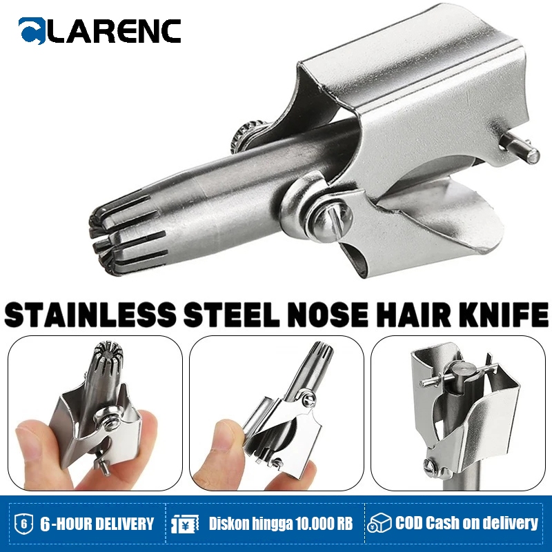 Alat Cukur Bulu Hidung Manual Stainless Steel - Pencukur Bulu Hidung Putar Mekanik, Aman & Higienis 