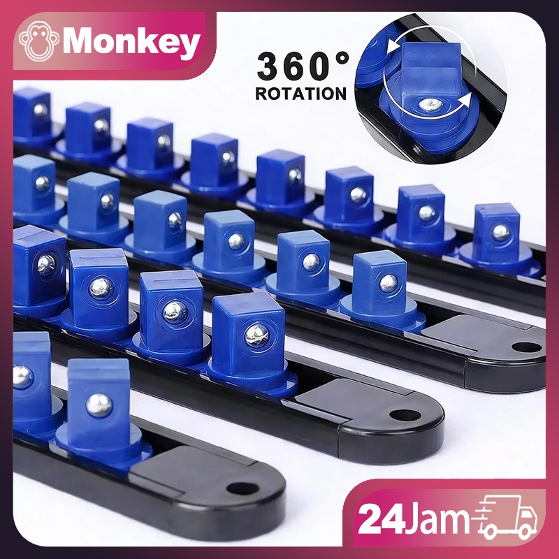 Tempat Socket Mata 2/1 Socket Rail Tempat Kunci Sok Sock Holder Tools