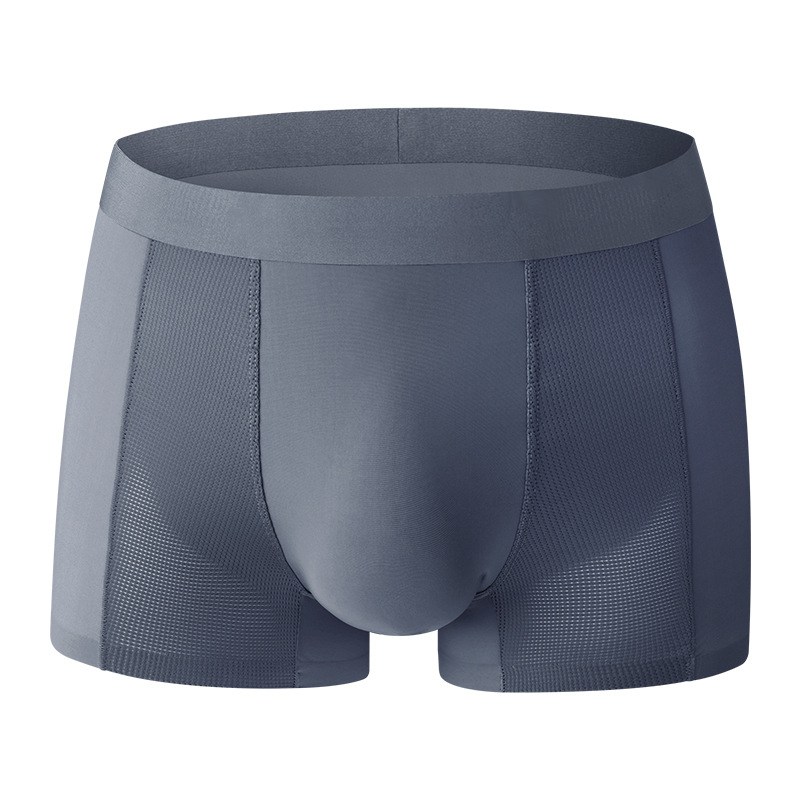 4PCS Celana Dalam Pria Boxer / Celana Dalam Ice Silk Pria/ Ice Silk Elastis Tipis Adem Lembut CD