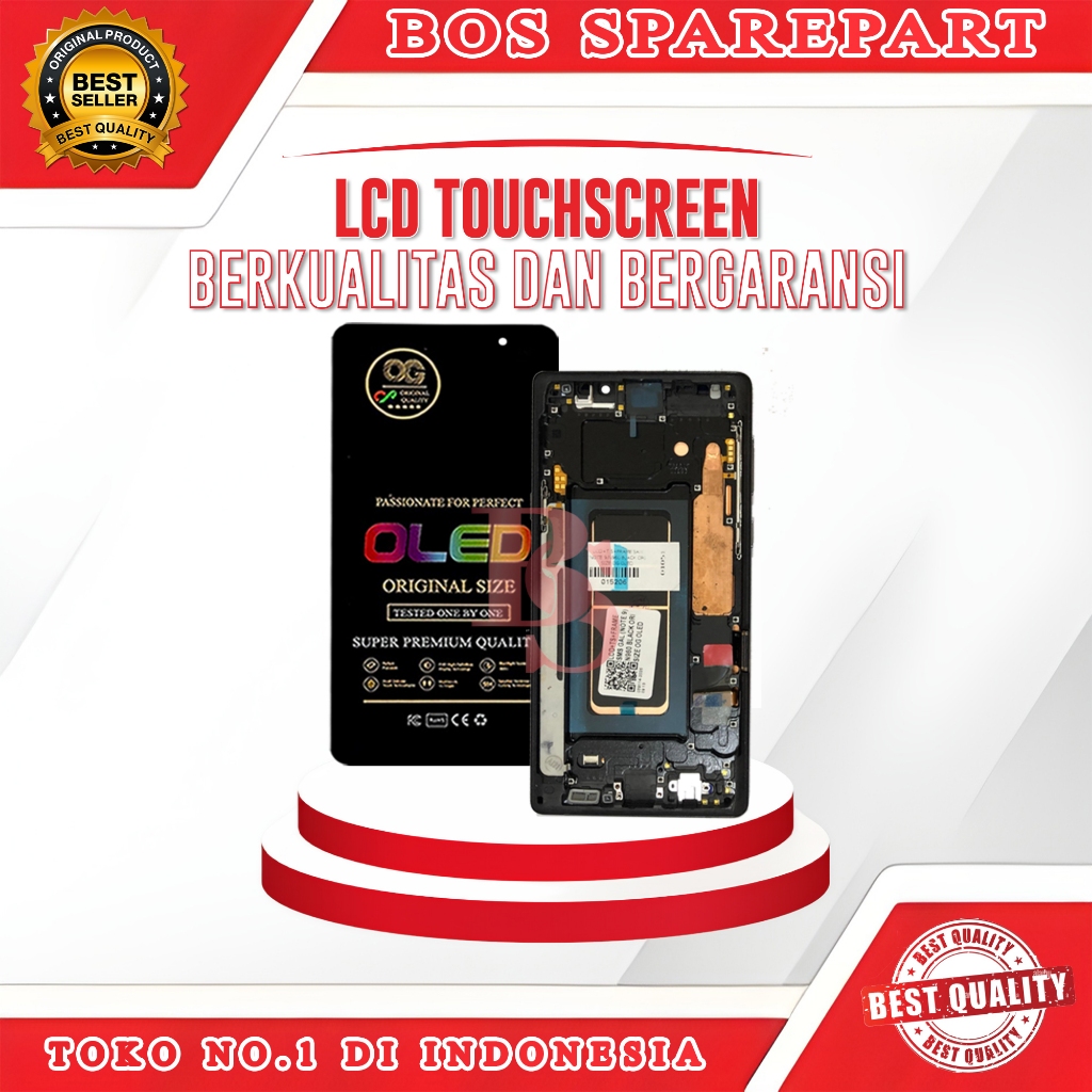 LCD TOUCHSCREEN + FRAME SAMSUNG  NOTE 9 / N960 BLACK ORI SIZE OG OLED