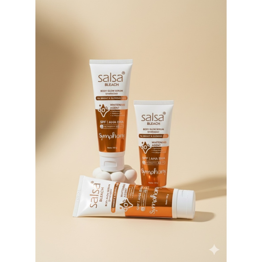 2 bottles Salsa Moisturizer Body Glow Serum 10+ Whitening Agents - Deep Hydration Soothing Anti-Infl