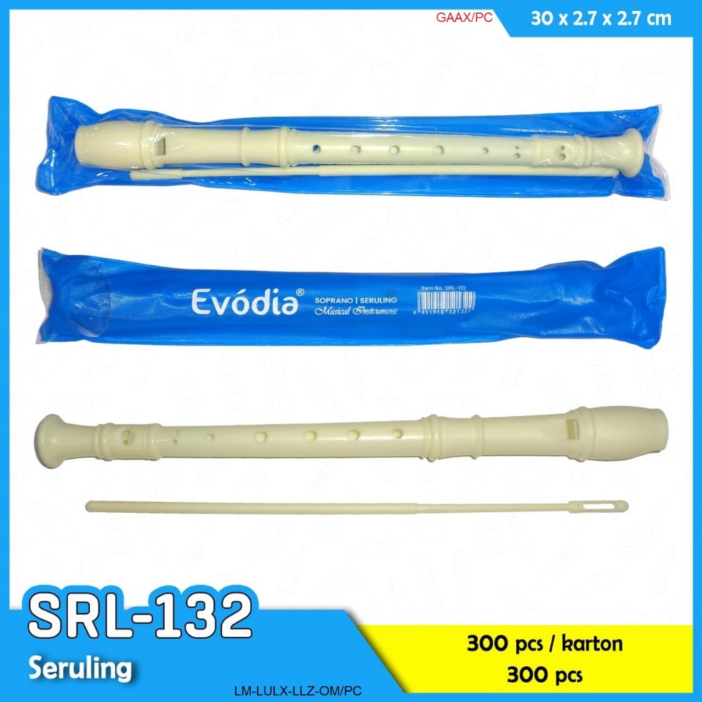 Evodia Alat Musik Seruling/Alat Musik Recorder/Seruling/Per Pcs
