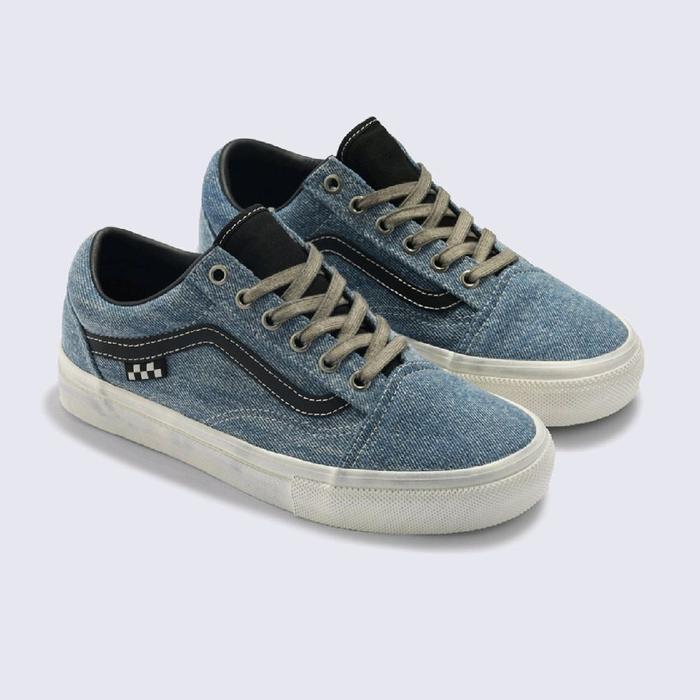 VANS SKATE OLD SKOOL DENIM BLUE/BLACK ORI RESMI BNOB (OPEN FOR CHECK ONLY)