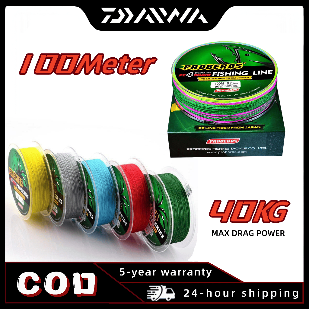 Senar Pancing PE Braided Ultralight UL 100 Meter Tahan Abrasi Multifilament Casting Jigging