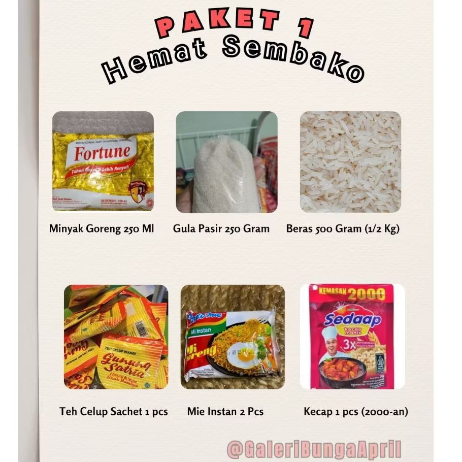 PAKET HEMAT SEMBAKO Beras Minyak Gula / Hemat Sembako / Paket Sembako Hemat