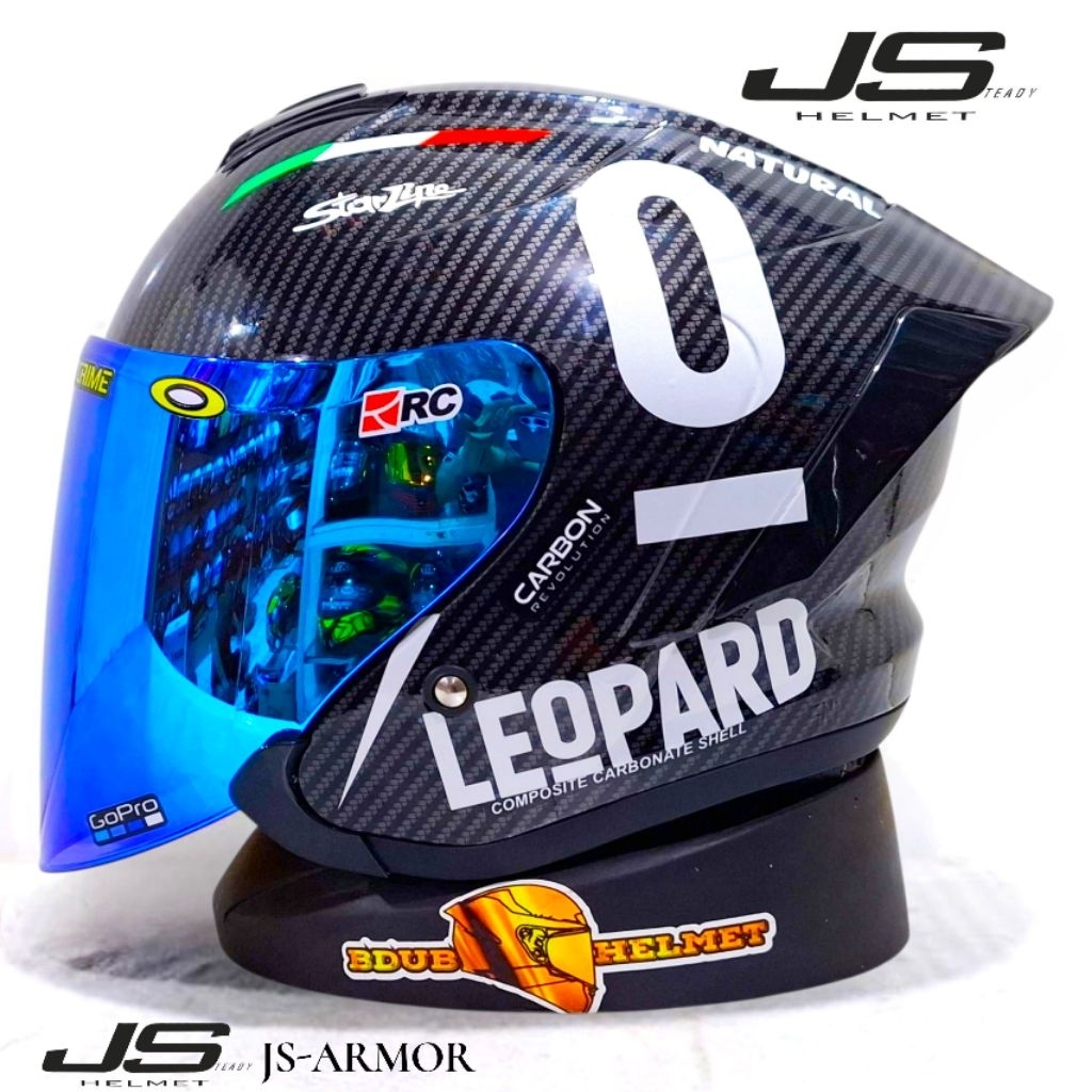 Helm JS Armor Carbon leopard spoiler 3D original JS ARMOR