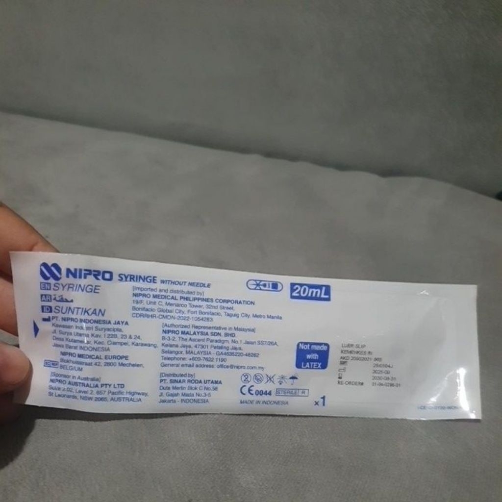 spuit 20cc merk nipro