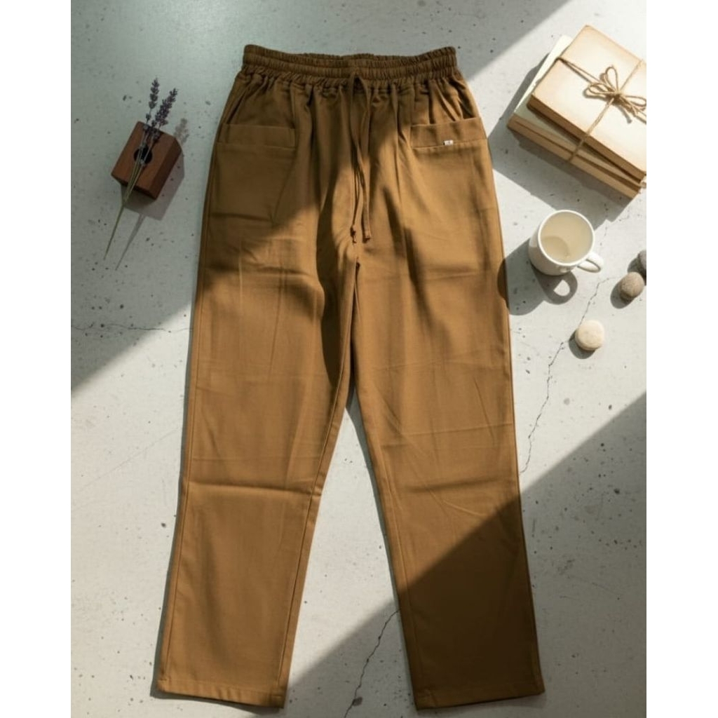 Celana Wanita Haruka Pants Cotton Combed Celana Panjang Kulot Jogger Daily Wear Hijab Friendly Bahan