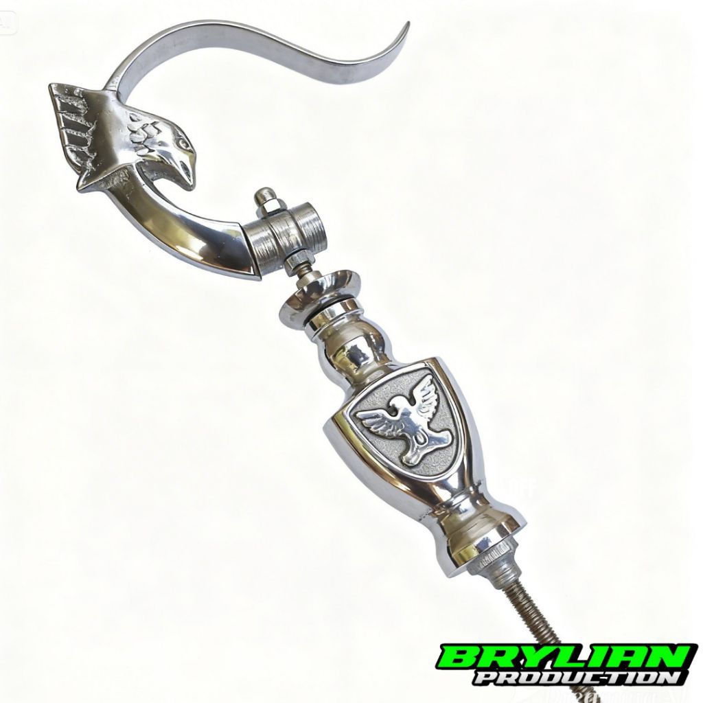 gantungan sangkar burung lipat motiv garuda set pion aluminium glosy