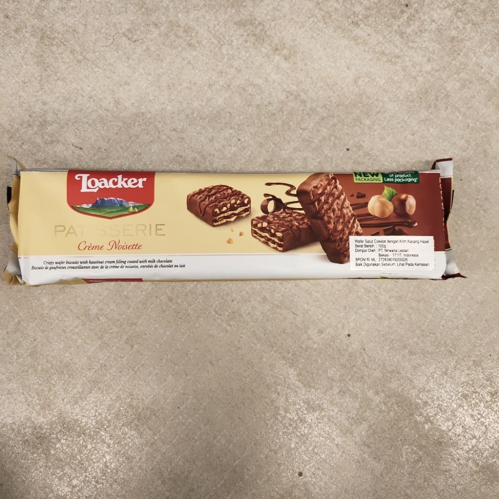 Loacker Pattiserie Creme Noisette 100gr import dari Italy