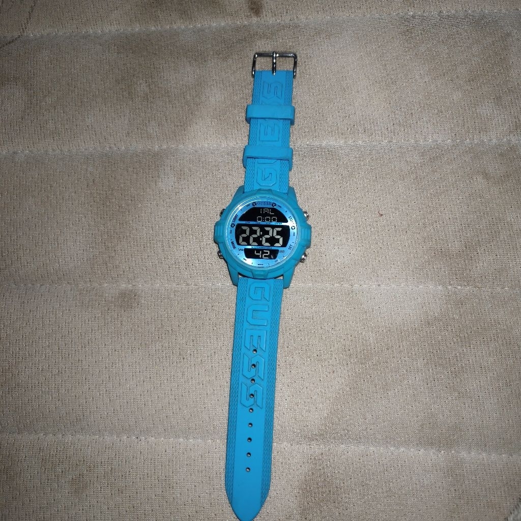 Jam Tangan Guess GW0050G1 Biru Blue Mulus Original Bekas Branded Ori