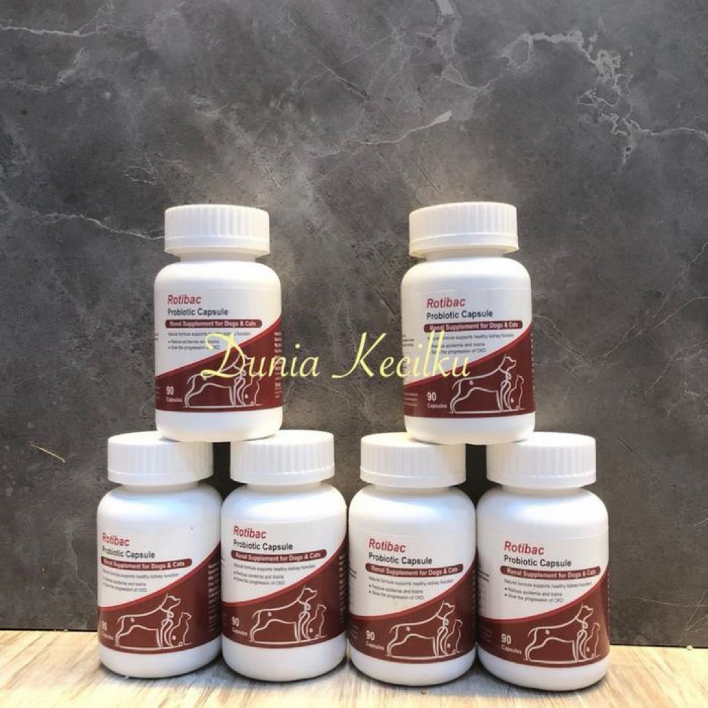 Rotibac Probiotic Kapsul Suplemen Renal / Kidney / Ginjal Kucing Anjing (1 botol 90 Kapsul)