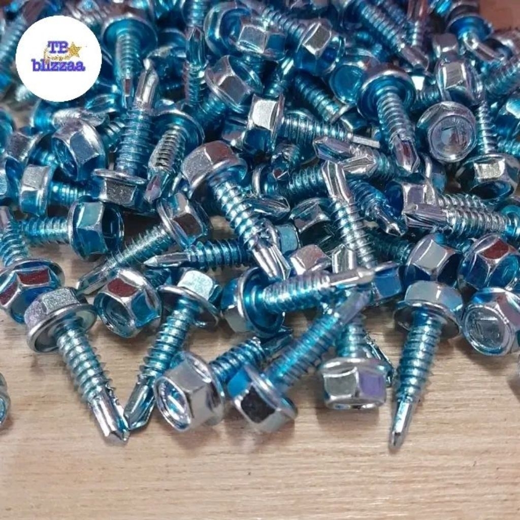 Skrup Baja Ringan 10x19 Steel Putih Baut Baja Ringan 10x19 Steel Satuan Eceran Per Pcs