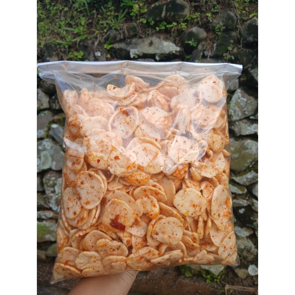 seblak kering krupuk kemplang daun jeruk