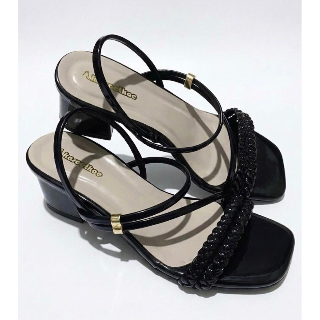Sandal Heels Wanita Kasoetkoe Model Kepang 6cm Nyaman Dipakai