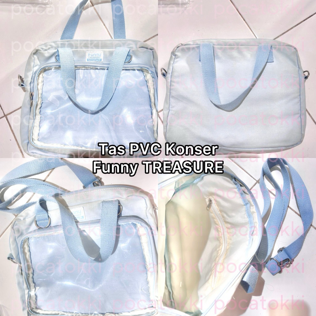 FUNNY TREASURE pvc bag tas konser biru boneka teume meung bonbon lawoo pulse on jakarta sling bag cu