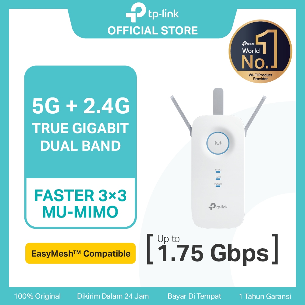 TP-Link RE450 | AC1750 WiFi 5 Extender | Dual Band | Wireless Repeater | Mesh | Access Point WPA