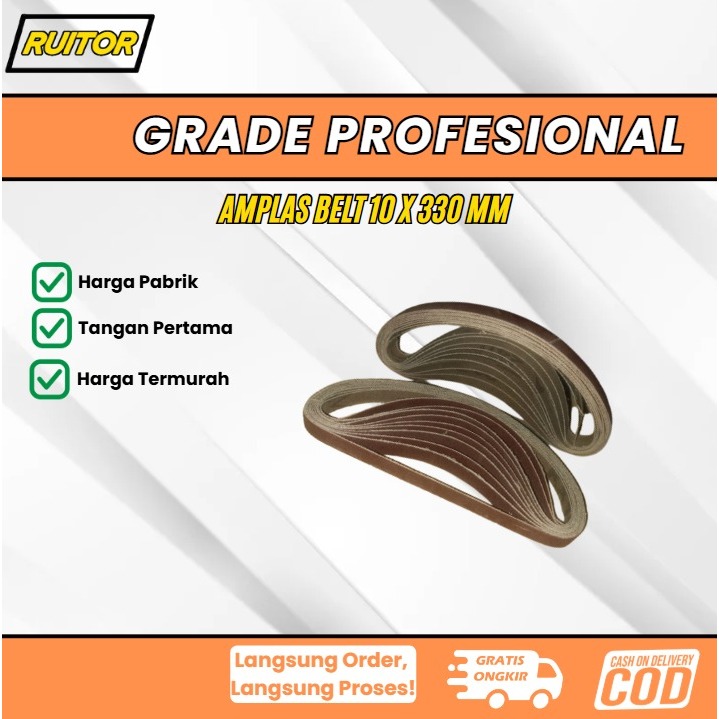 10 Pcs-Amplas Belt 10 mm x 330 mm