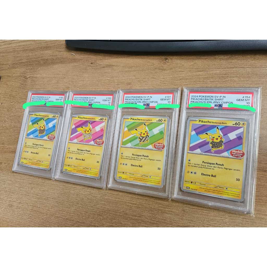Pokemon Pikachu Batik (Set 4 pcs) PSA10