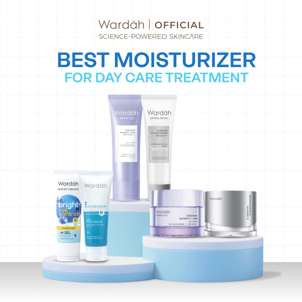 WARDAH Day Moisturizer All Series - Menyamarkan Bekas Jerawat, Dark Spot, Meratakan Warna Kulit, Men