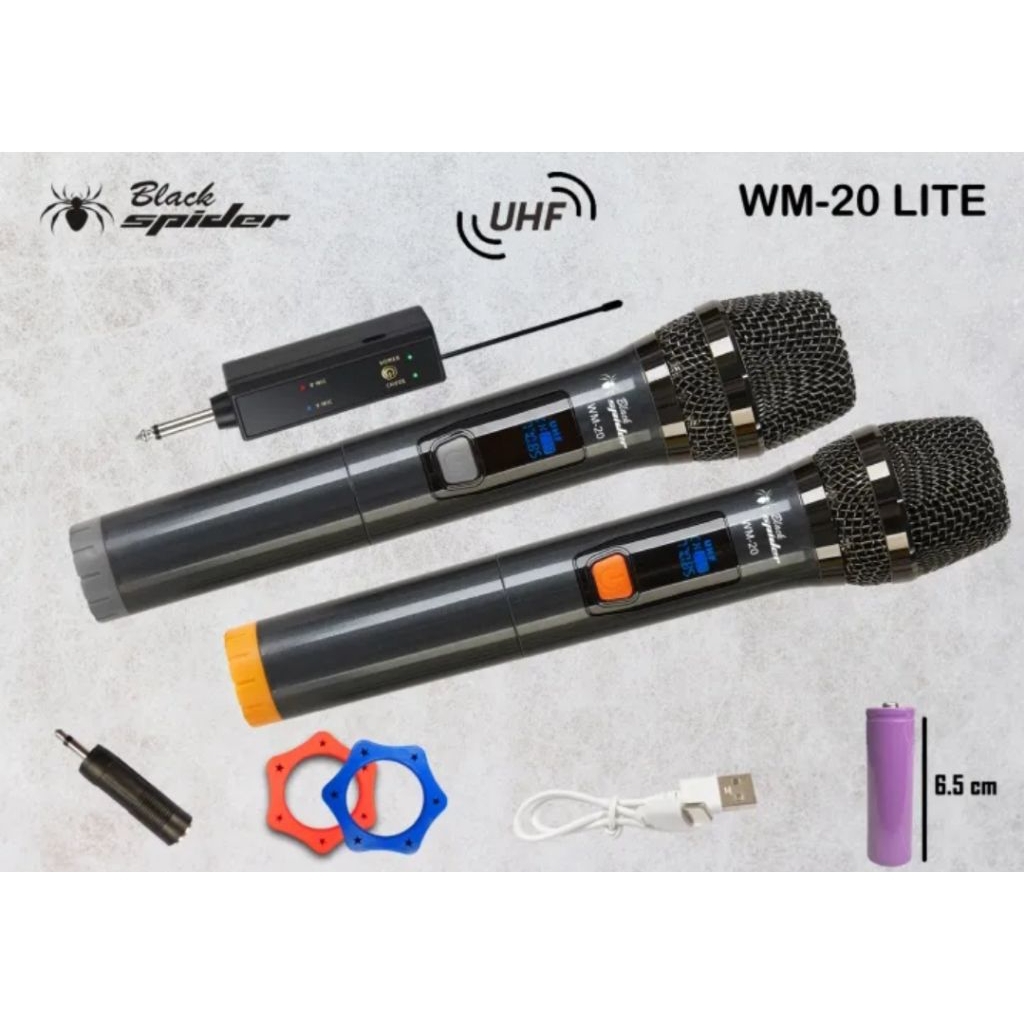 Mic Wireless BLACK SPIDER WM-20 Lite Original