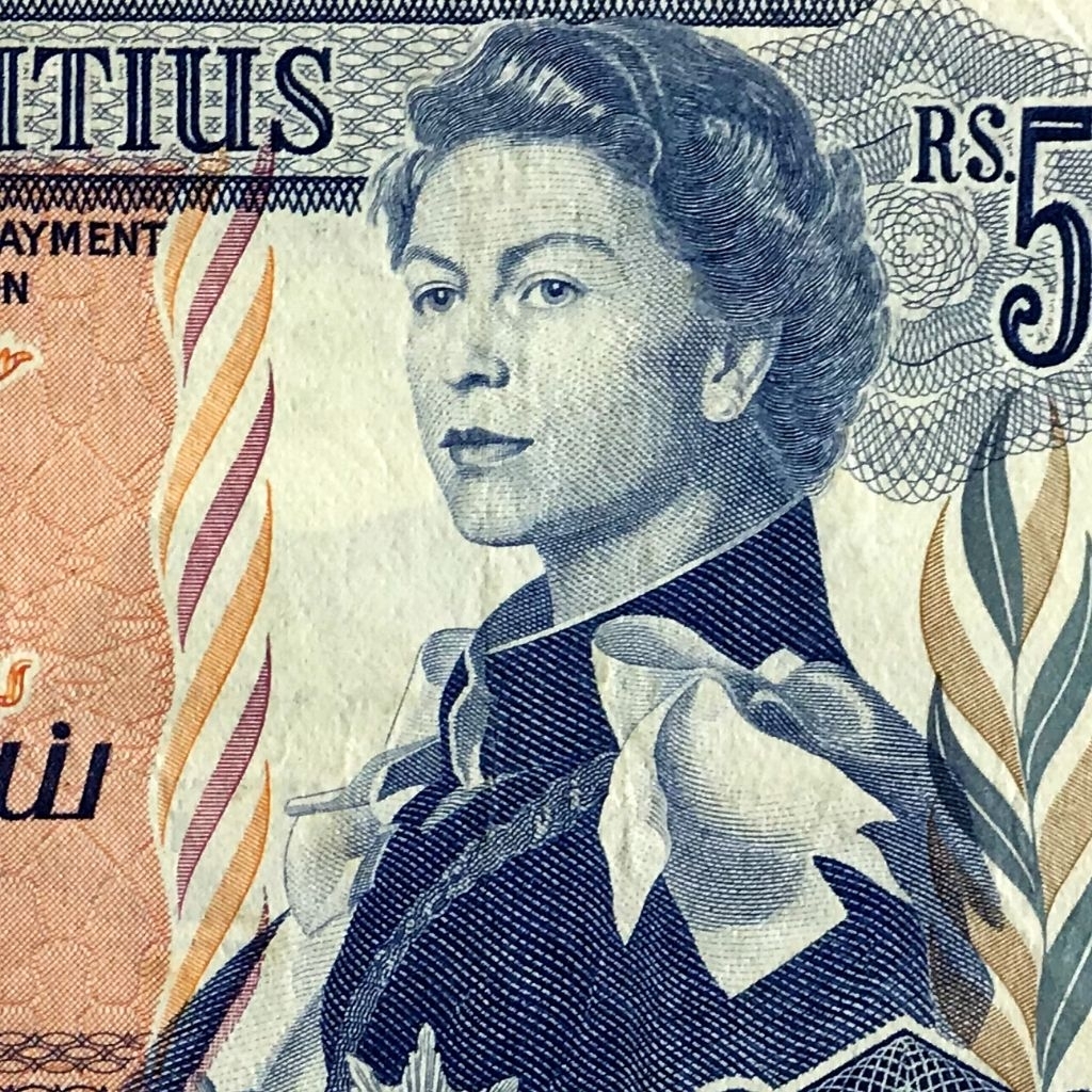 5 Rupee Mauritius,1967,VF